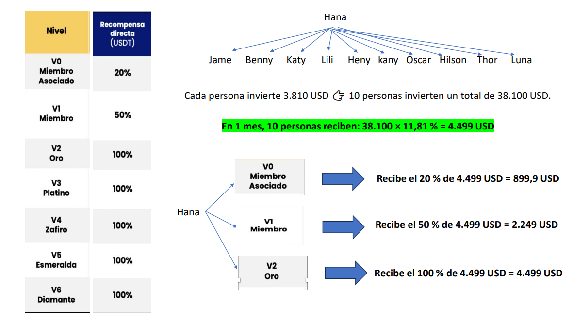 Ejemplo del Bono de Patrocinador Directo